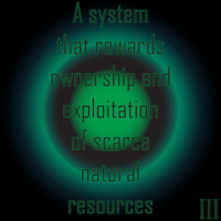 Thought Nova - Capitalism - By: III - A system that rewards ownership and exploitation of scarce natural resources.